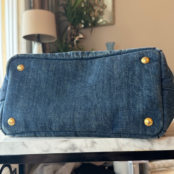 Prada Canapa DENIM Tote Bag Sz 11.5 L x 7.5 H AUTHENTIC,COA done - Picture 4 of 15